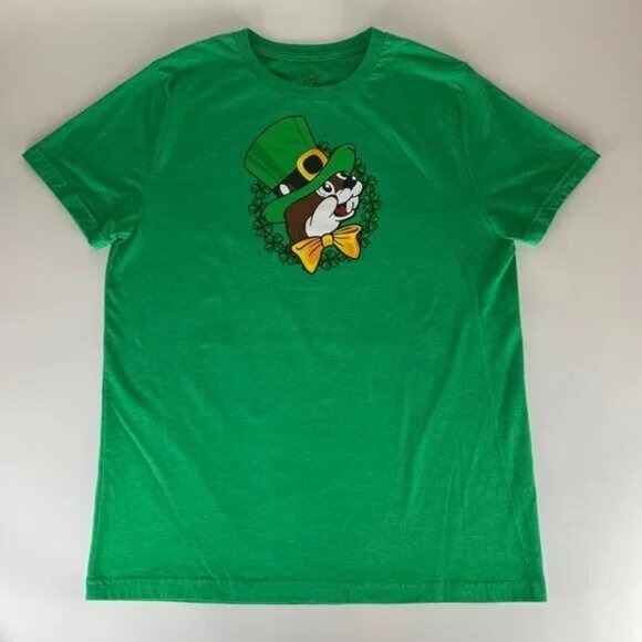 Lot of 2 Buc-ees Green Blue Short Sleeve Crewneck Shirts Mens Large - Picture 2 of 5